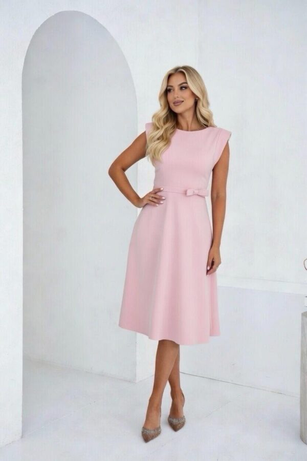 Sukienka midi – puder róż